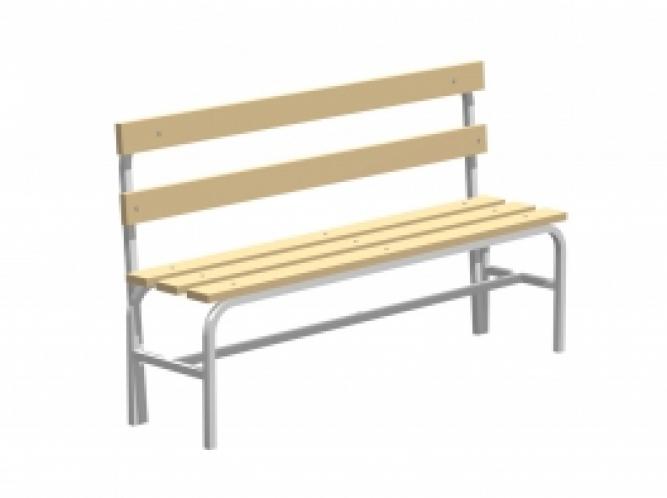 Скамья гардеробная со спинкой (липа) 850х2000х375